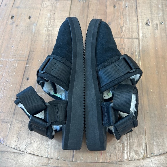 Suicoke NOTS-VM BLACK SHERLING LINED SANDALS SIZE US 5/ EU 36 Unisex Adjustable - Picture 7 of 9